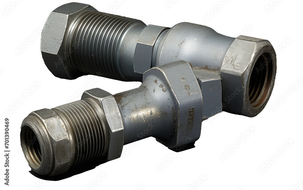 Metal connection and pipes on transparent_background Metal connection and pipes on transparent_background