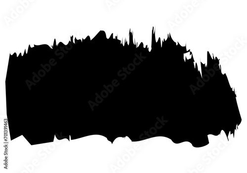 Icono de mancha de pintura negra en fondo blanco. photo
