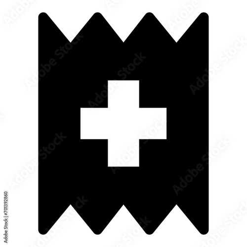 Medical bill icon in solid style. Simple medical symbol vector illustration — pixel-perfect icon.
