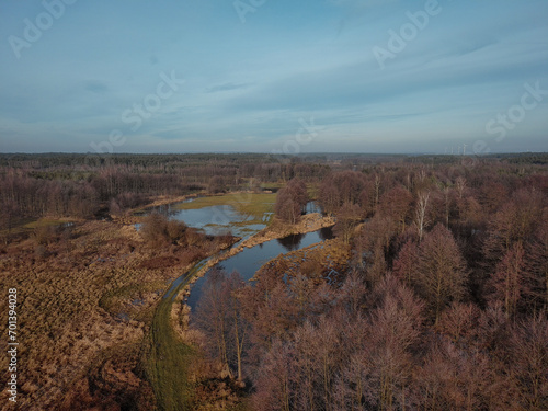 Flood from the small Grabia river, Poland. photo