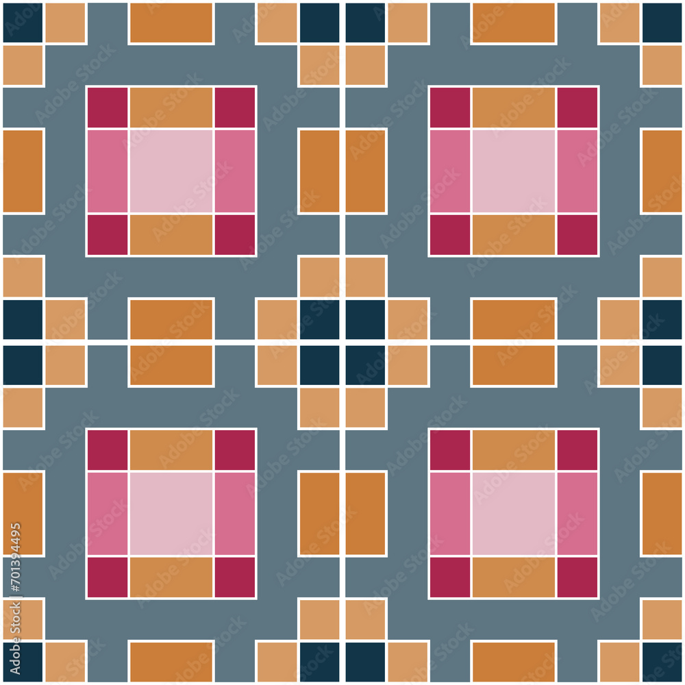 Bright, seamless pattern of geometric shapes. Bright, seamless pattern of geometric shapes.