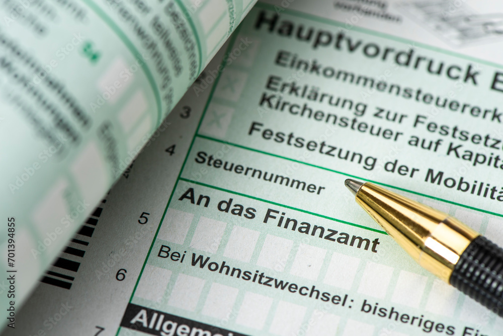 Steuererklärung für Finanzamt mit Formular Steuererklärung für Finanzamt mit Formular