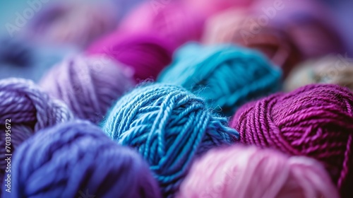 Colorful Yarn Balls in a Pile Generative AI
