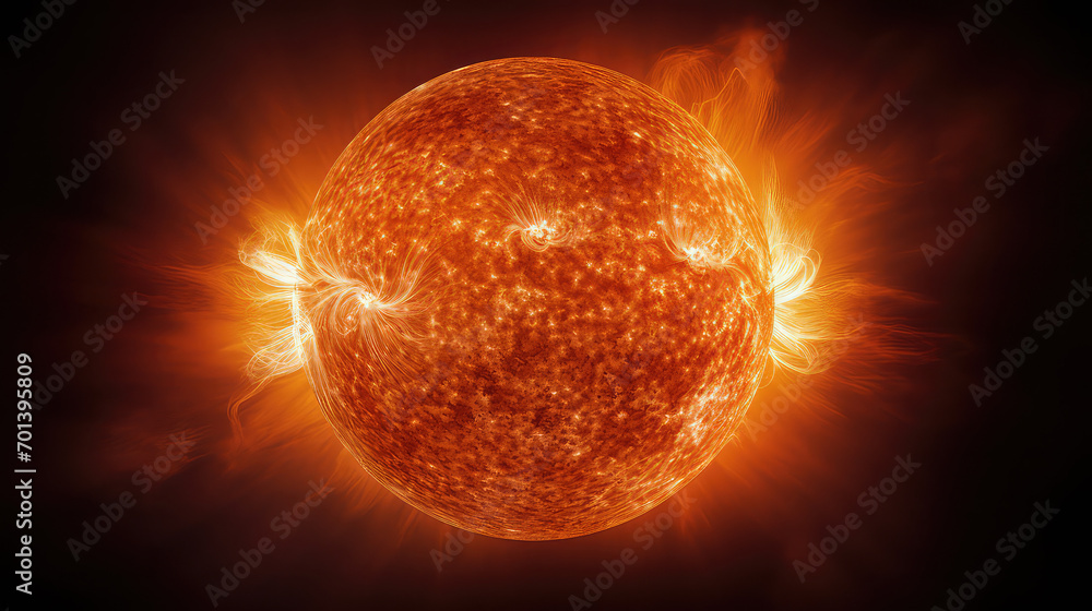 Jupiter sun fire in space planet sphere photo Jupiter sun fire in space planet sphere photo