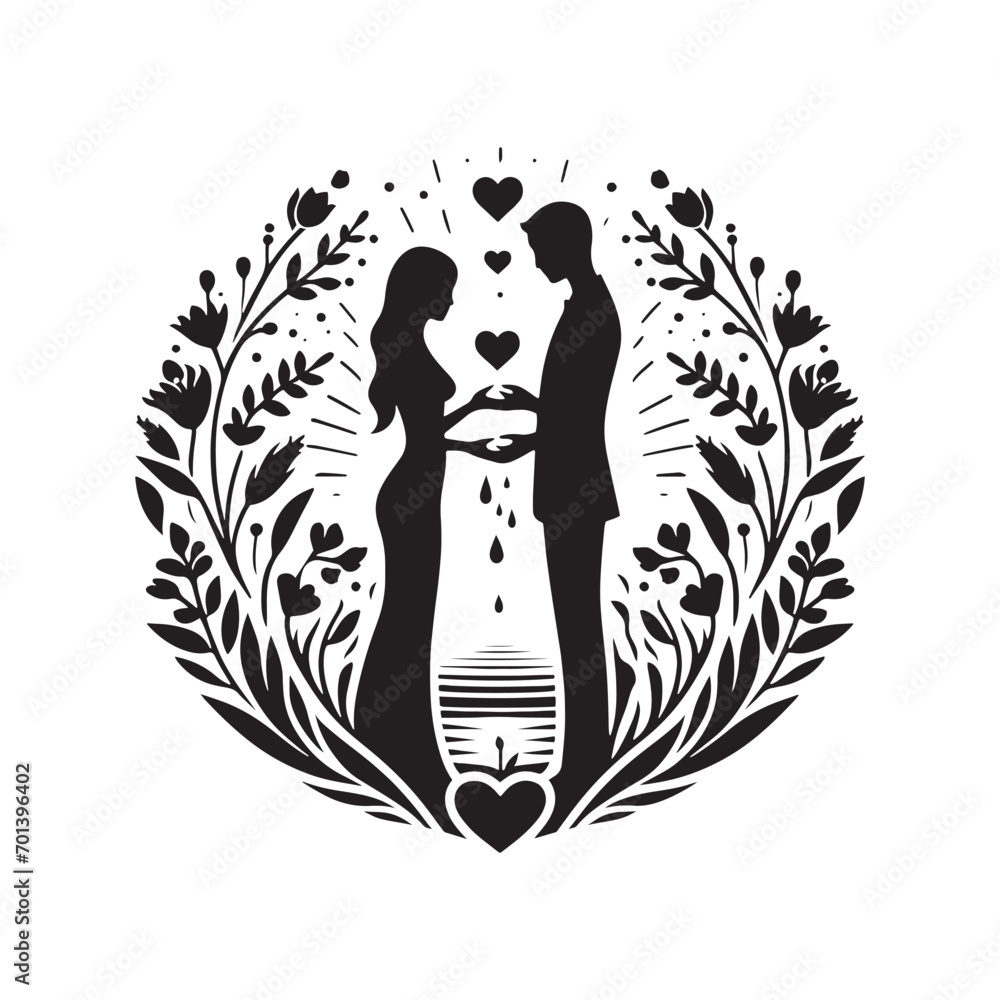Loving Shadows on Valentine Day: Silhouette of Romance, Romantic Embrace, Ephemeral Affection - Black vector Valentine Day Silhouette, Valentine Stock Vector
Loving Shadows on Valentine Day: Silhouette of Romance, Romantic Embrace, Ephemeral Affection - Black vector Valentine Day Silhouette, Valentine Stock Vector