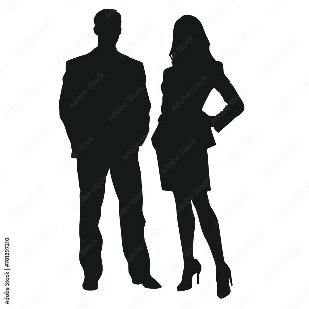 business people silhouettes vector illustration 