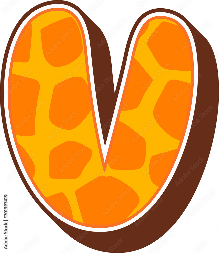 Giraffe Alphabet Letter V Giraffe Alphabet Letter V