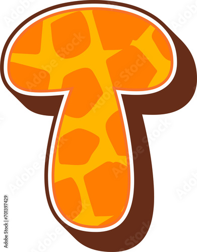 Giraffe Alphabet Letter T