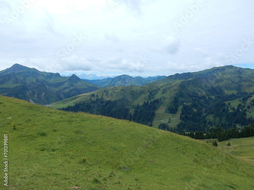 alpine landscape in damuls  voralberg  austria  