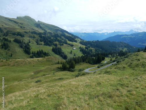 alpine landscape in Damuls  Voralberg  Austria