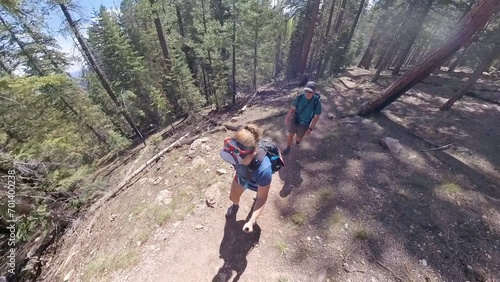 Couple in Widforss Forest along the North Rim of the Grand Canyon photo