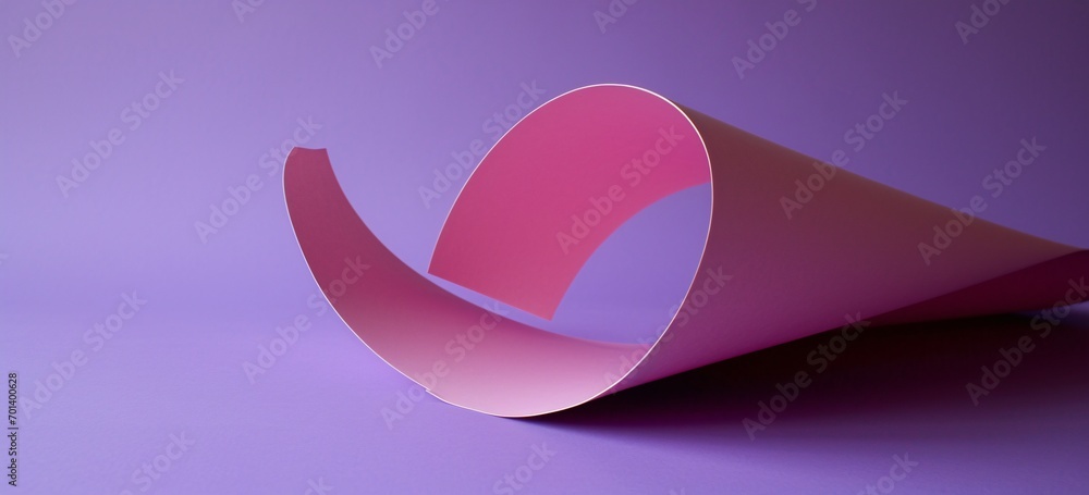 Fototapeta premium Pink and Purple Roll of Paper Generative AI