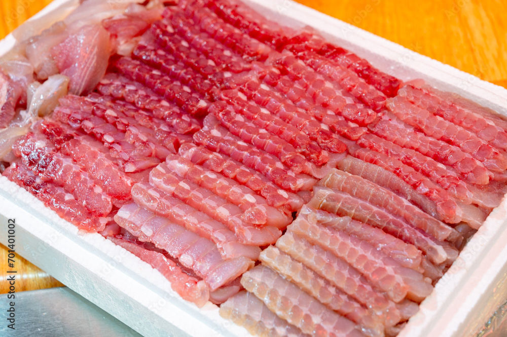 Korean traditional Jeolla Province food. Fermented Skate Korean traditional Jeolla Province food. Fermented Skate