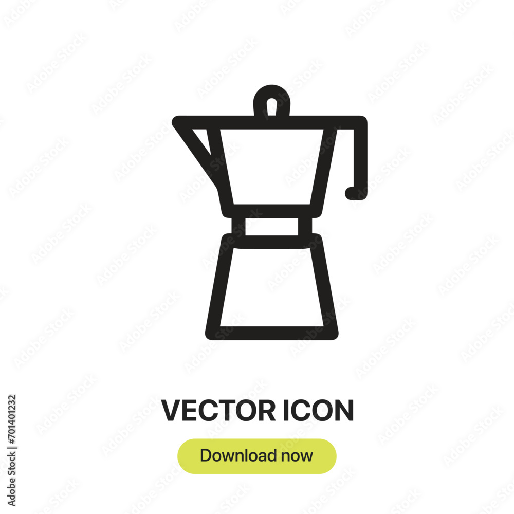 Coffee Maker icon vector. Linear-style sign for mobile concept and web design. Coffee Maker symbol illustration. Pixel vector graphics - Vector. Coffee Maker icon vector. Linear-style sign for mobile concept and web design. Coffee Maker symbol illustration. Pixel vector graphics - Vector.