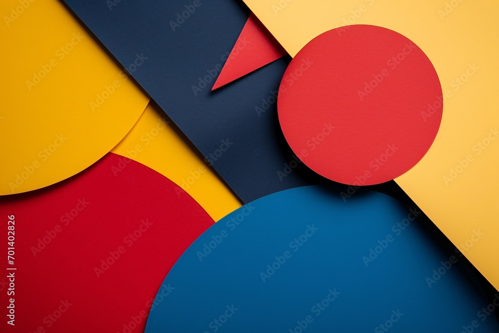 Colorful geometric shapes in a row Generative AI Colorful geometric shapes in a row Generative AI