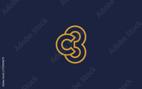 letter c with number 3 logo icon design vector design template inspiration