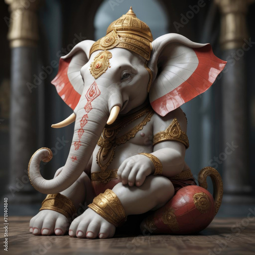Ganesha - Unreal Engine lifelike simulation with high-definition anatomical accuracy in Constructivist Structure Gen AI photo