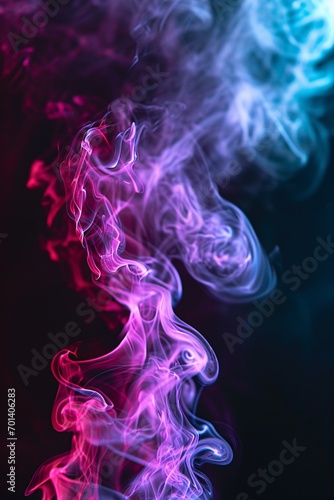 Purple and Red Smoke Generative AI