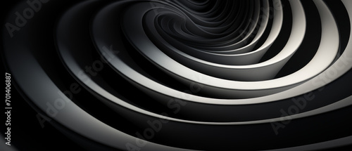 Futuristic illustration featuring a metallic spiral pattern.