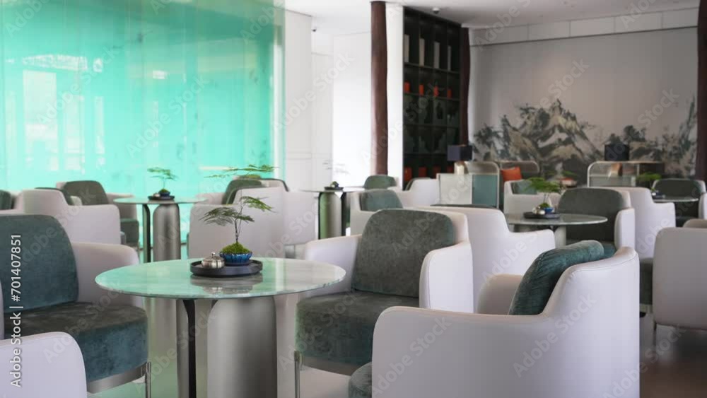 modern hall with tables and chairs modern hall with tables and chairs