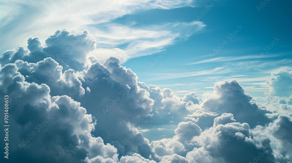 Minimalist Cloudcore: White Puffy Clouds in a Serene Sky Background Minimalist Cloudcore: White Puffy Clouds in a Serene Sky Background
