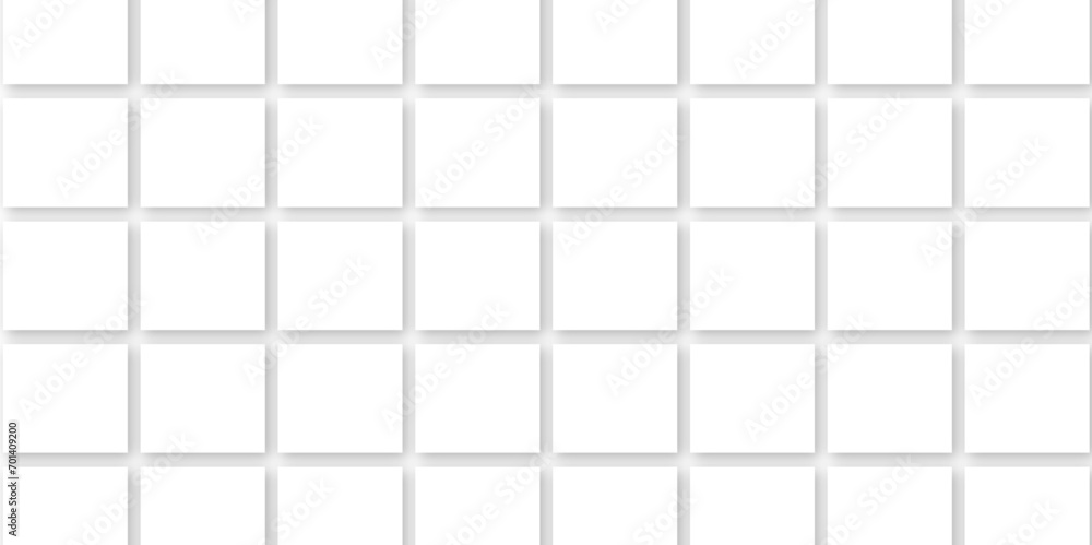 abstract modern square grid pattern ceramic tiles wall and floor background. White and gray paper shape design. Texture surface.metal background. mosic geometry style concept.	