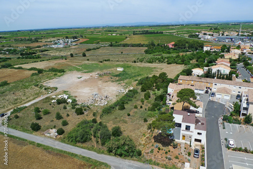 Photo aérienne Marseillan lotissement urbanisme aménagement territoire Hérault Occitanie Artenseo Languedoc Roussillon France