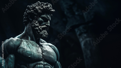 marble statue exuding ancient strength motivational background wallpaper photo