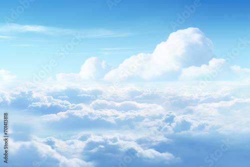 Wallpaper Mural High-Key Illumination, Softly Lit Cloudy Blue Sky Landscape Torontodigital.ca