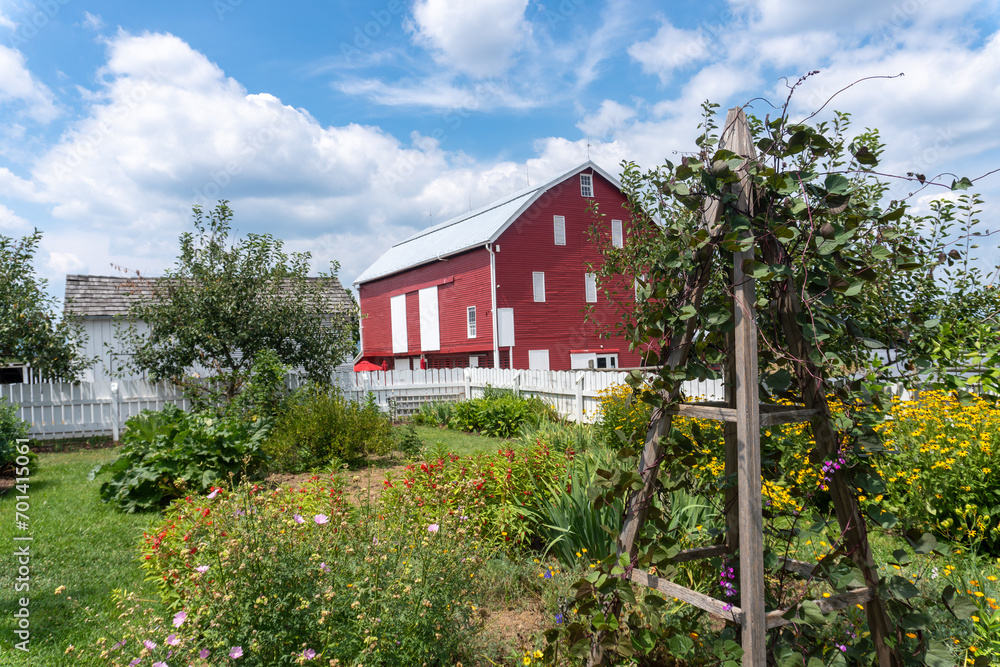 Shenandoah Valley, Virginia: Cedar Creek and Belle Grove National Historical Park preserves American Civil War sites. Garden, restored barn, Belle Grove plantation welcome center.
