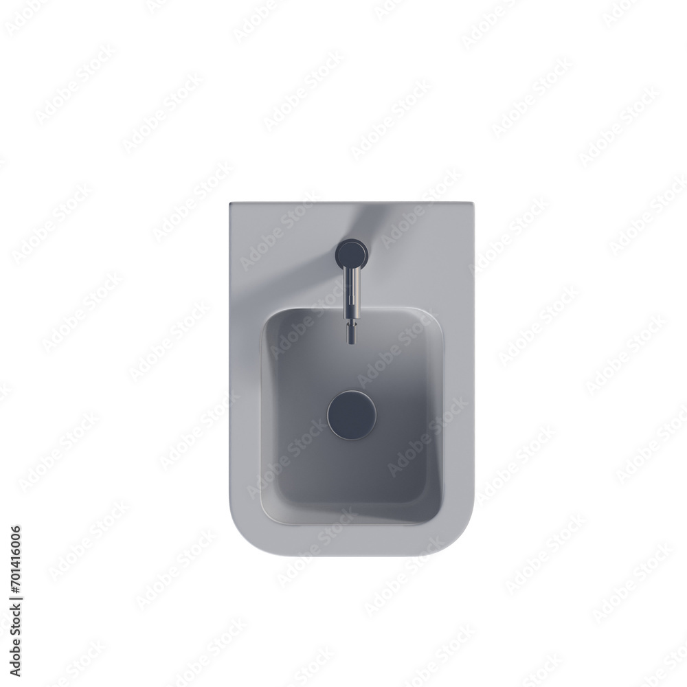 Lavatory pan isolated on a transparent background, bidet, 3D illustration, and CG render Lavatory pan isolated on a transparent background, bidet, 3D illustration, and CG render