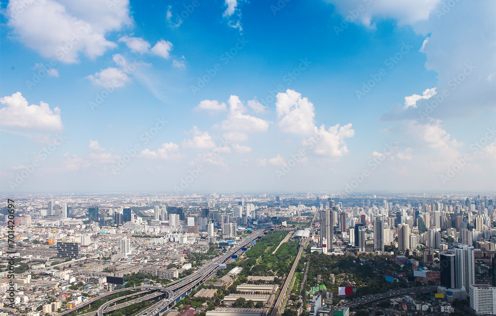 Bangkok cityscape. View of the city from the tallest building in Thailand