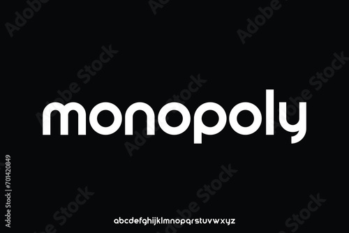 Modern creative sans serif alphabet display font vector. Geometric typography style
