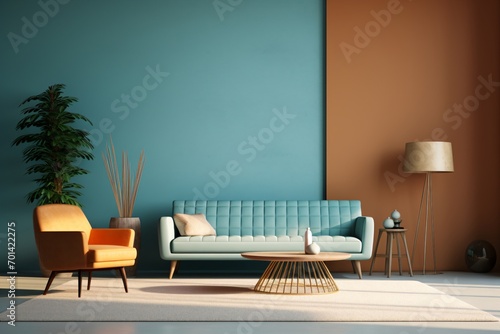 A luxurious living room with modern furniture