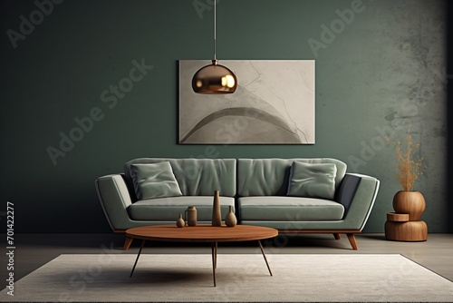 A luxurious living room with modern furniture