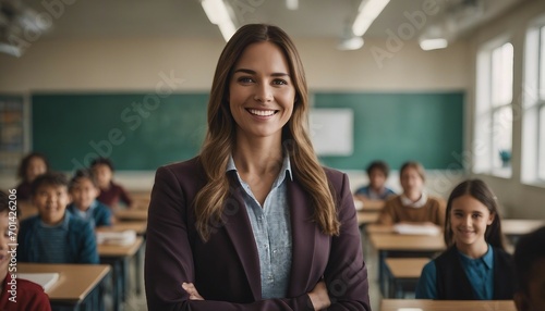 portrait of student in classroom
