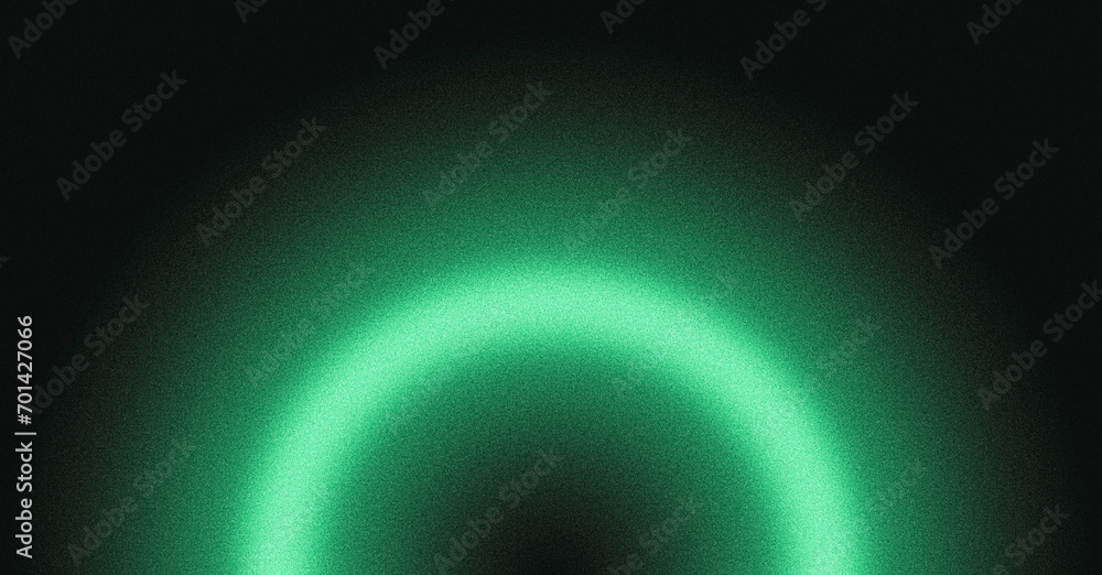 Glowing green light ring black background grainy gradient noise texture poster banner backdrop abstract design Glowing green light ring black background grainy gradient noise texture poster banner backdrop abstract design