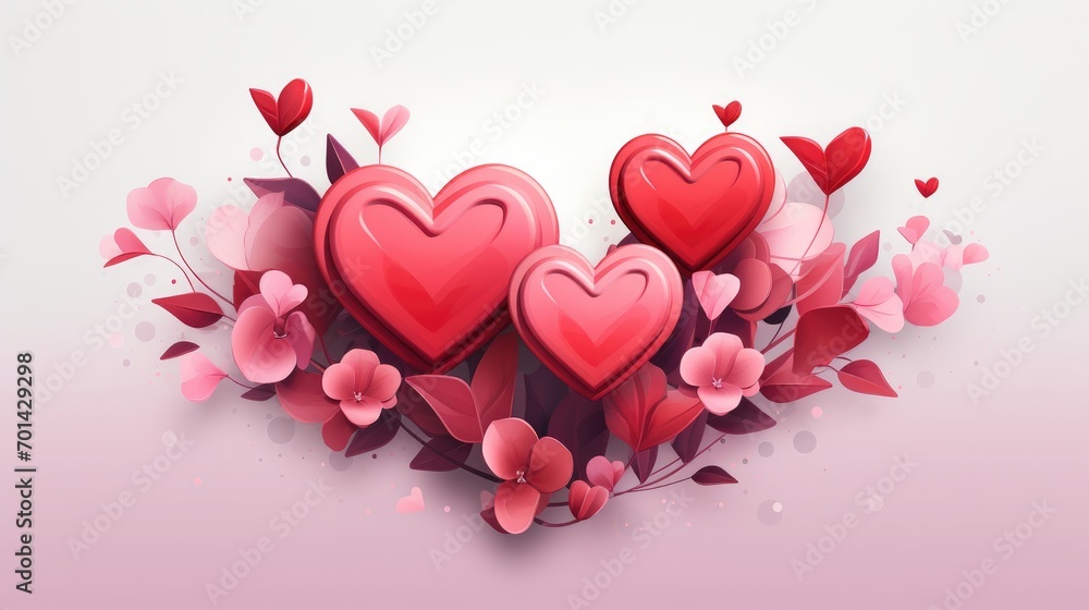 Soft pink Valentine's Day background, a romantic atmosphere, Valentine's background with copy space