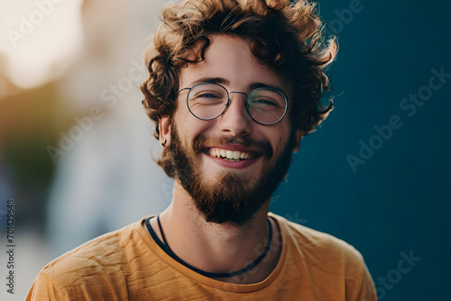 Guy adult looking person smile happy portrait men expression happiness young face