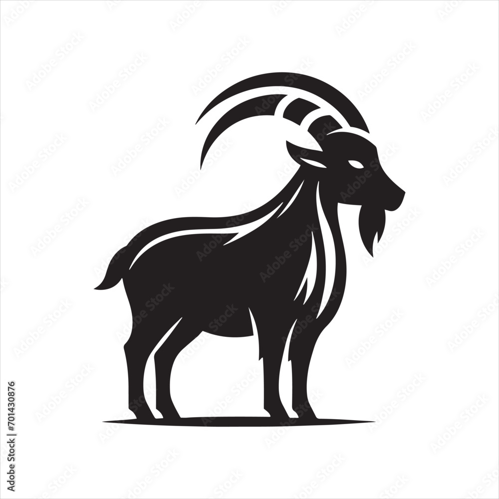 Galactic Grazing: Goat Silhouette Nourished by Starlight - Goat Black Vector Stock
Galactic Grazing: Goat Silhouette Nourished by Starlight - Goat Black Vector Stock