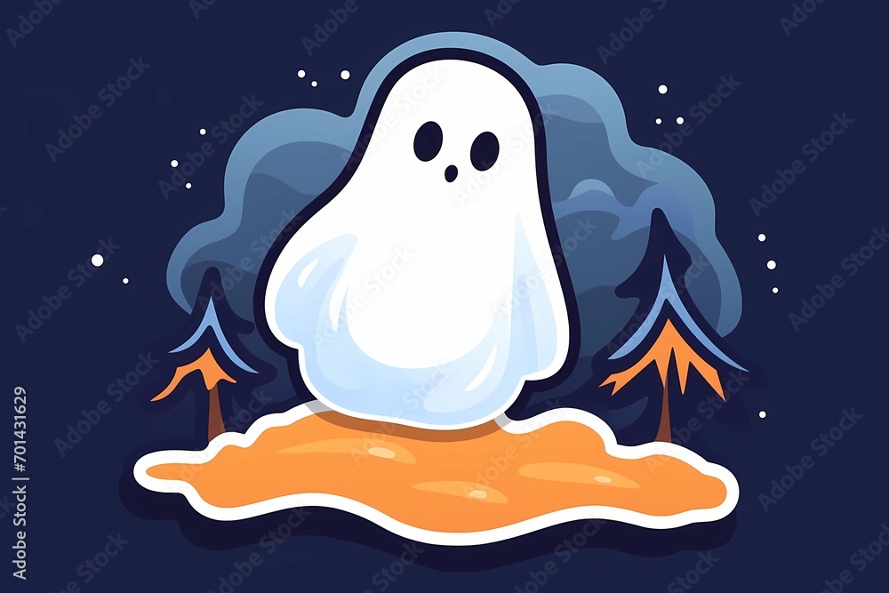 ghosts in a winter landscape, a gloomy picture, a scary story ghosts in a winter landscape, a gloomy picture, a scary story