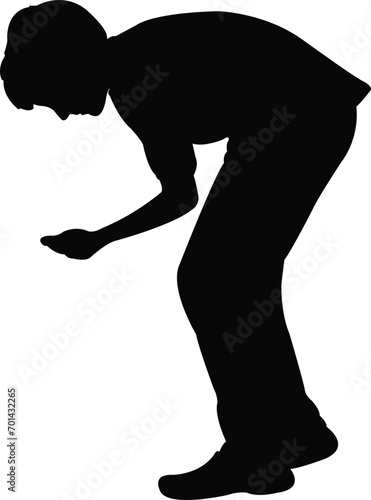 a boy body silhouette vector