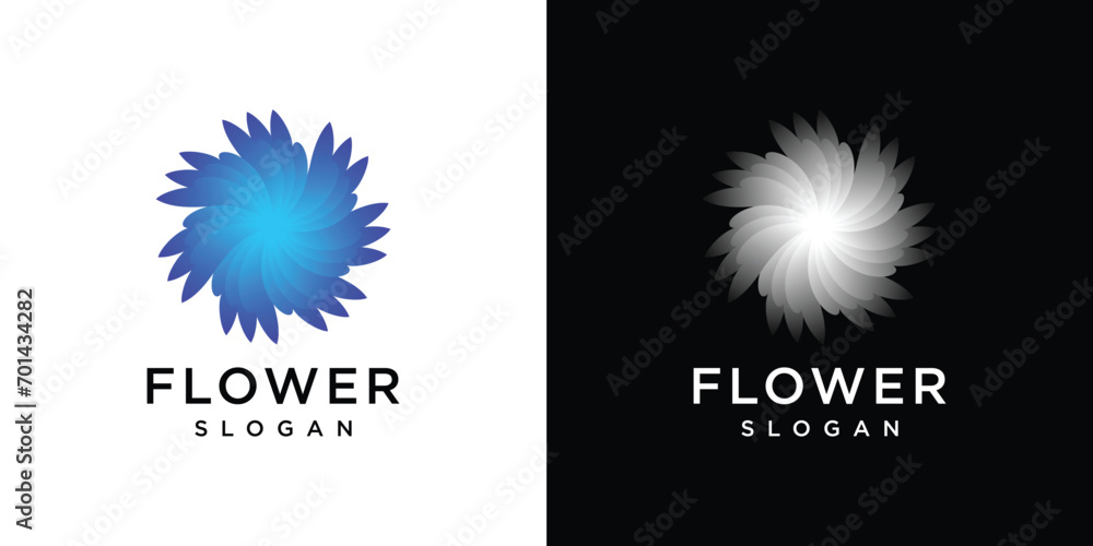 Luxury floral logo design concept, beauty or spa logo template