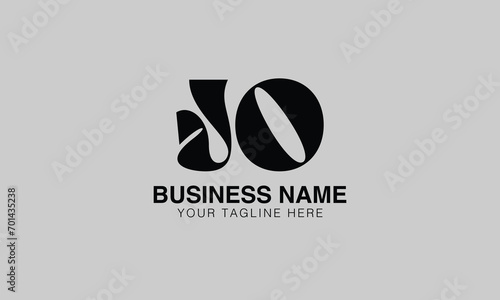 JO J jo initial logo | initial based abstract modern minimal creative logo, vector template image. luxury logotype logo, real estate homie logo. typography logo. initials logo