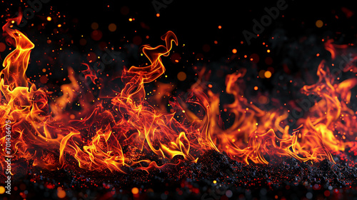 fire in the fireplace © Shahista
