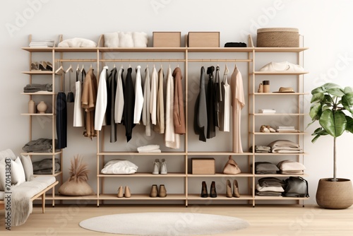 A modern and luxurious wardrobe in a spacious house © Tarun