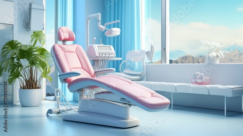 Dental chair in a modern dental clinic
