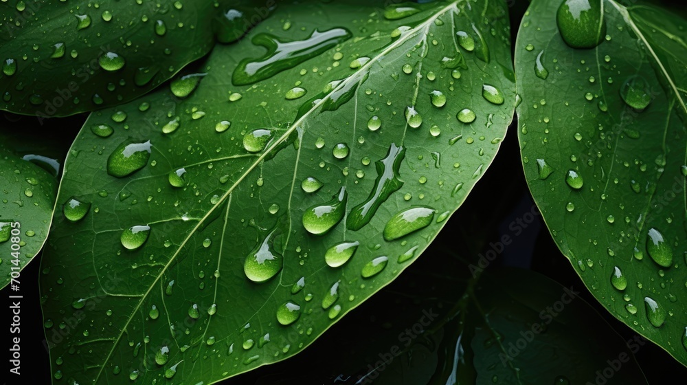 Leaves with waterdrops. Drops of transparent rain water on leaves macro. Leaves with waterdrops. Drops of transparent rain water on leaves macro.