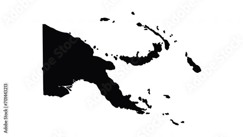 Animation forms a map icon for the country of Papua New Guinea photo