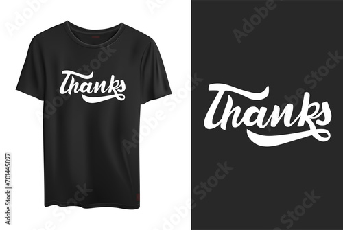 thanks text t shirt design 